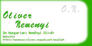 oliver nemenyi business card